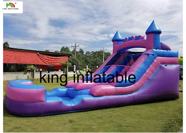 लड़कियों सीई ब्लोअर के लिए पूल बैंगनी पिछवाड़े के साथ टिकाऊ Inflatable पानी स्लाइड