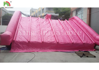 गार्डन 0.55 मिमी पीवीसी पीवीसी तिरपाल Inflatable पानी स्लाइड बच्चों के लिए गुलाबी रंग अनुकूलित
