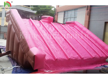 गार्डन 0.55 मिमी पीवीसी पीवीसी तिरपाल Inflatable पानी स्लाइड बच्चों के लिए गुलाबी रंग अनुकूलित