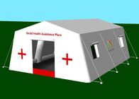 White 7.55X5.6m Custom Portable Inflatable Medical Event Tent For Emergency Shelter