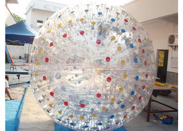 रंगीन पीवीसी Inflatable Zorb बॉल / बच्चों के लिए Inflatable रोलिंग गेंद मज़ा है