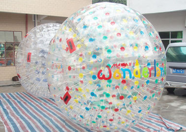 रंगीन पीवीसी Inflatable Zorb बॉल / बच्चों के लिए Inflatable रोलिंग गेंद मज़ा है