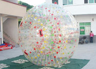 ग्रैसबल के लिए रंगीन डी रिंग्स के साथ टिकाऊ Inflatable Zorb बॉल / बबल ग्रास बॉल