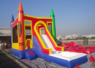 महल प्रकार पीवीसी तिरपाल स्लाइडिंग Inflatable बाउंसर महल के साथ कूदते महल