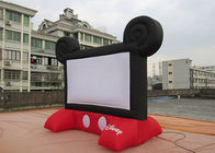 पारिवारिक आनंद के लिए 0.45 मिमी पीवीसी वाणिज्यिक किराए पर लेने की आउटडोर Inflatable फिल्म स्क्रीन