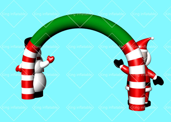 आउटडोर राजा 420D Inflatable मीरा क्रिसमस मेहराब सांता क्लॉस स्नोमैन नायलॉन कपड़े