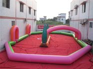 0.6 मिमी पीवीसी Inflatable खेल खेल, तिरपाल रेसट्रैक प्लेग्राउंड पिंक ग्रीन