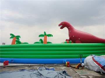 पूल और झील के लिए रंगीन डायनासोर थीम Inflatable पानी पार्क