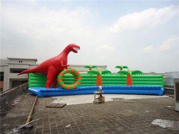 पूल और झील के लिए रंगीन डायनासोर थीम Inflatable पानी पार्क