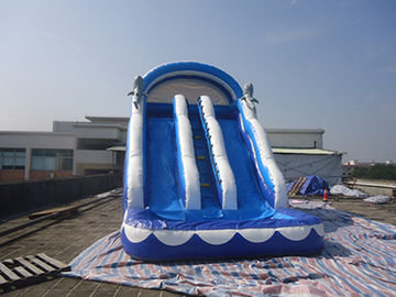 बच्चों के पानी पार्क खेलों के लिए पूल के साथ मनोरंजन आउटडोर Inflatable पानी स्लाइड