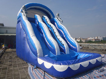 बच्चों के पानी पार्क खेलों के लिए पूल के साथ मनोरंजन आउटडोर Inflatable पानी स्लाइड