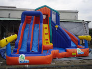 बच्चों के पानी के खेल के लिए स्लाइड पीवीसी तिरपाल के साथ CE प्रमाण पत्र Inflatable पानी पार्क
