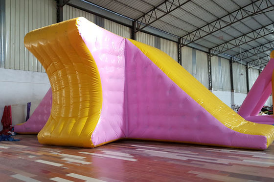 रंग मुद्रण के साथ गुलाबी मनोरंजन Inflatable पानी पार्क