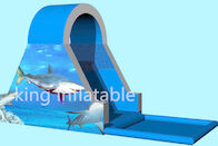 फुल प्रिंटिंग शार्क थीम 8.5m बाय 3m इन्फ्लेटेबल वॉटर स्लाइड