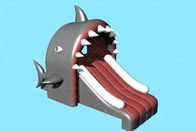 बच्चों के स्विमिंग पूल के लिए कस्टम 3.3m * 2m शार्क थीम इन्फ्लेटेबल वॉटर स्लाइड