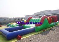 पूल के साथ अनुकूलित Inflatable पानी पार्क बाधा / Inflatable पानी स्लाइड