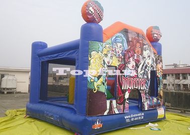 हेलोवीन Inflatable कूद महल / उछाल और स्लाइड में राक्षस हाउस
