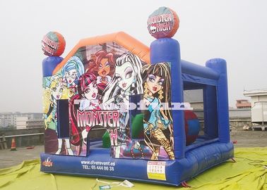 हेलोवीन Inflatable कूद महल / उछाल और स्लाइड में राक्षस हाउस