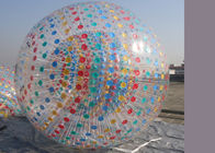 रंगीन डॉट Inflatable Zorb बॉल मानव हम्सटर रोलिंग गेंद रंगीन डी-रिंग के साथ