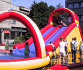पिछवाड़े के लिए अनुकूलित किराया विशाल पीवीसी Inflatable पानी स्लाइड