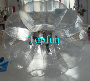 1.0mm पीवीसी / TPU 1.2 मीटर व्यास पंखुड़ियों के साथ कस्टम खिलौना Inflatable बम्पर बॉल