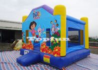 Inflatable डोरा हाउस बाउंसर कॉम्बो, किराए पर / किराया के लिए वाणिज्यिक कूद महल