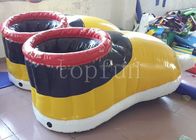 दौड़ के लिए पीले पीवीसी Inflatable जूते दिलचस्प दिलचस्प फुटबॉल मैदान