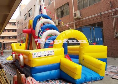 लंबी स्लाइड के साथ सुरक्षित Inflatable बारिक जंपिंग कैसल, Inflatable उछाल वाली नाव