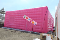 गुलाबी कपड़े Inflatable सिलाई घन, ब्लोअर सिलना Inflatable घन तम्बू