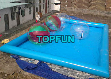 नीले Inflatable स्विमिंग पूल Inflatable पानी स्लाइड / पानी की बॉल्स के लिए