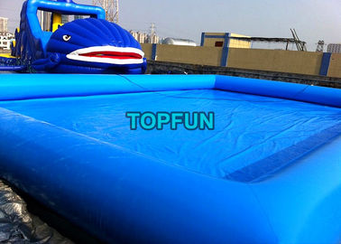 नीले Inflatable स्विमिंग पूल Inflatable पानी स्लाइड / पानी की बॉल्स के लिए