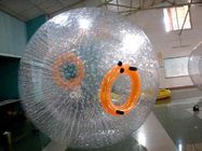 मनोरंजनात्मक TPU Inflatable घास Zorb, ऑरेंज 3 मीटर व्यास सॉकर Zorb बॉल