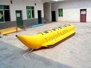 पीला मजबूत वाटरप्रूफ केला Inflatable मक्खी मछली पकड़ने की नाव पीवीसी मजबूत संरक्षण काले बम्पर पट्टी के साथ