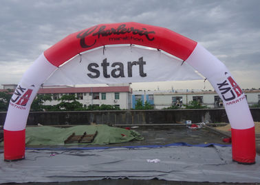 टिकाऊ ऑक्सफोर्ड फैब्रिक Inflatable मेहराब 2 टुकड़े एलईडी लाइट्स ब्लोअर प्रमोशन के लिए