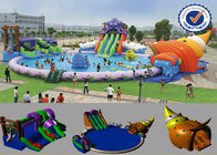 पीवीसी Inflatable गर्मियों के लिए 30M पूल Inflatable पानी पार्क भारी स्लाइड