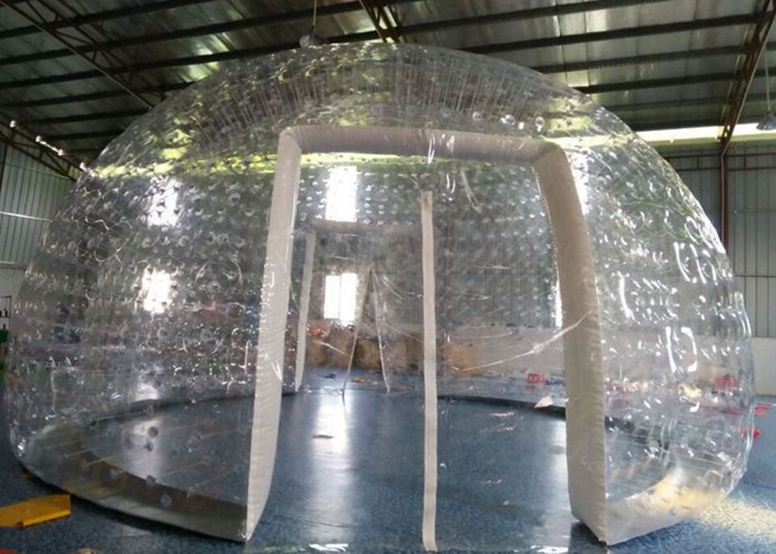 दो दरवाजे और Vents के साथ लोकप्रिय पारदर्शी पीवीसी Inflatable बुलबुला तम्बू