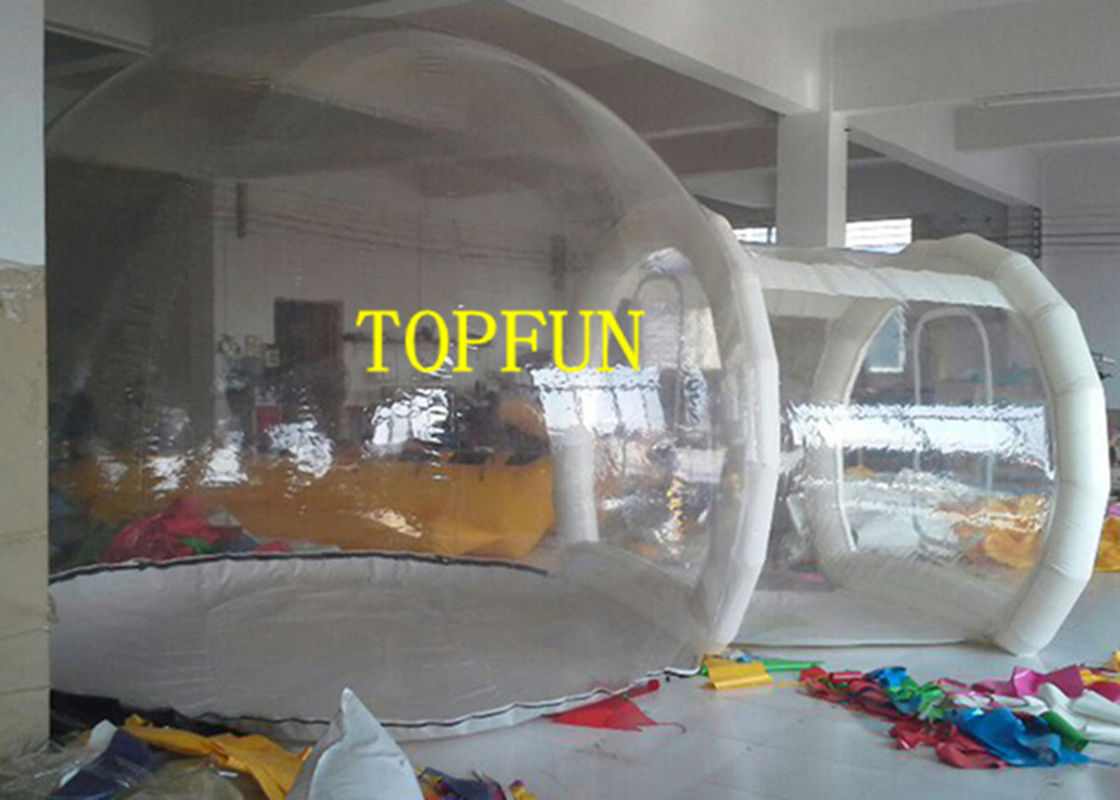 प्रदर्शनी के लिए सुरंग के साथ पारदर्शी 0.8 मिमी पीवीसी Inflatable बुलबुला तम्बू