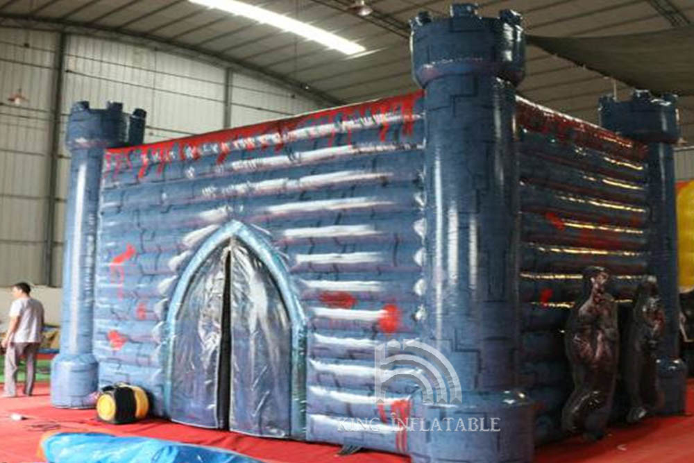 Airblown Inflatable Haunted House Maze Zombie Castle Commercial Home Rental Halloween Party Decorations