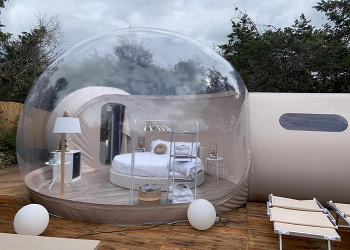 Inflatable Bubble Tent with Air Blower 220V/110V, MOQ 1 Pcs for B2B Wholesale