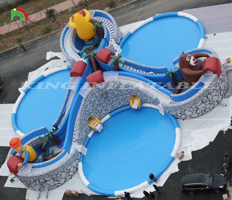 पानी के पार्क के लिए inflatable पूल स्विमिंग बॉल खिलौने पूल Inflatable पानी स्लाइड बच्चों और वयस्कों के लिए