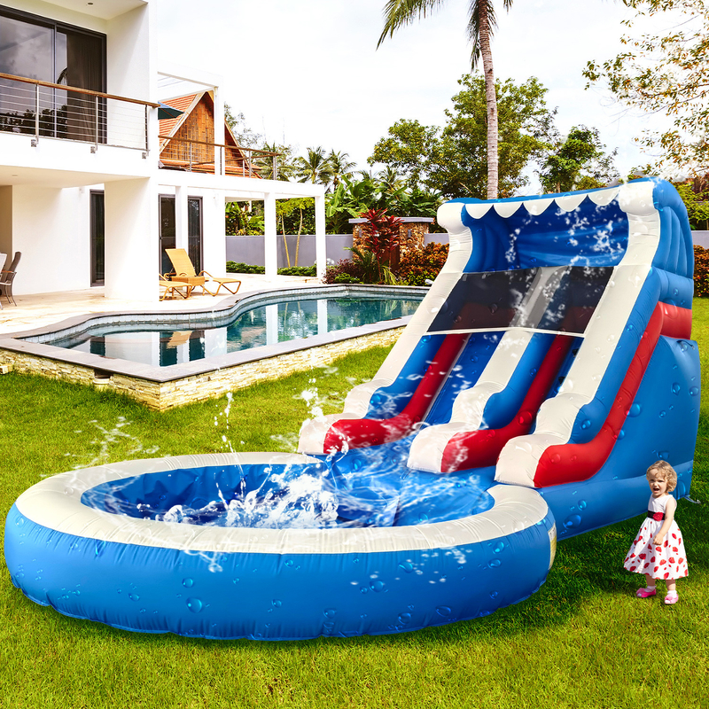 कारखाने प्रत्यक्ष बिक्री वयस्क और बच्चों के लिए पूल पानी स्लाइड के साथ inflatable पानी स्लाइड inflatable