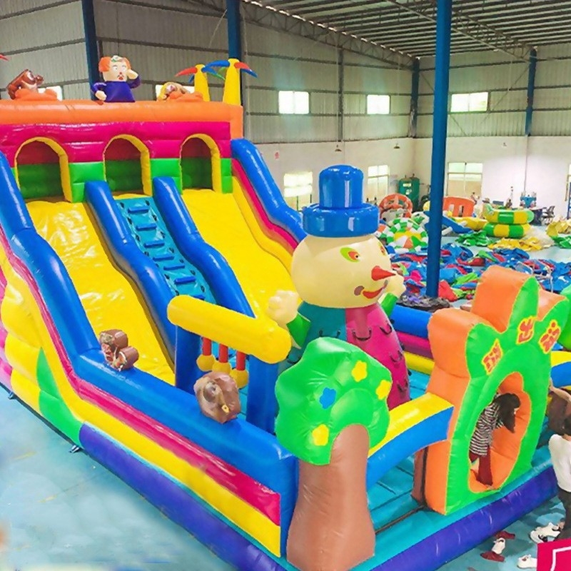 अनुकूलित वाणिज्यिक पीवीसी ऑक्सफोर्ड inflatable बाउंसर बच्चों के खेल के मैदान के लिए बाउंस हाउस महल