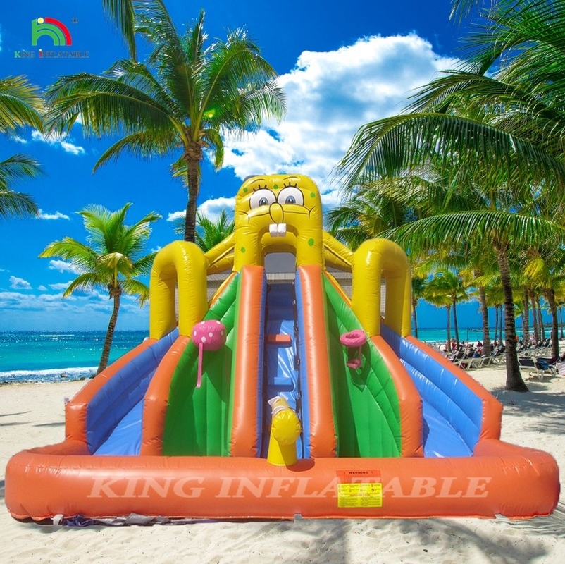 वाणिज्यिक वाटर स्लाइड inflatable बच्चे आउटडोर डबल लेन वाटर स्लाइड उछाल घर पूल के साथ inflatable पानी स्लाइड