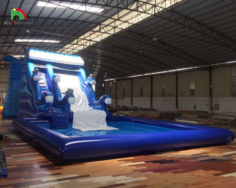 गर्म बिक्री पानी स्लाइड inflatable वाणिज्यिक inflatable पानी स्लाइड पूल के साथ inflatable पानी स्लाइड थोक