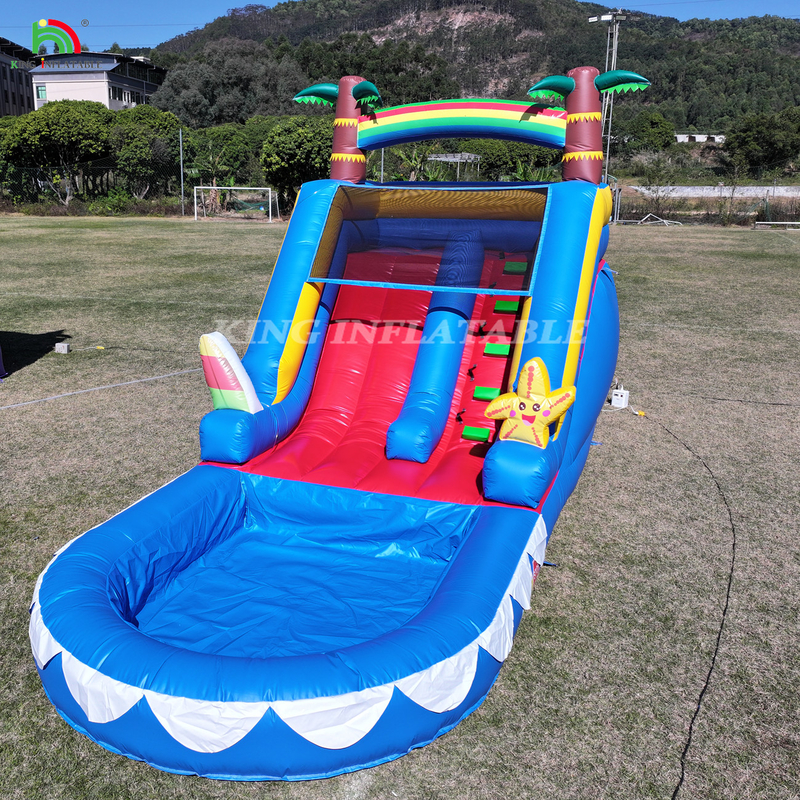 वाटरस्लाइड वाणिज्यिक पीवीसी inflatable पानी स्लाइड के लिए बच्चे inflatable स्लाइड के साथ पूल गीला सूखी स्लाइड वयस्क