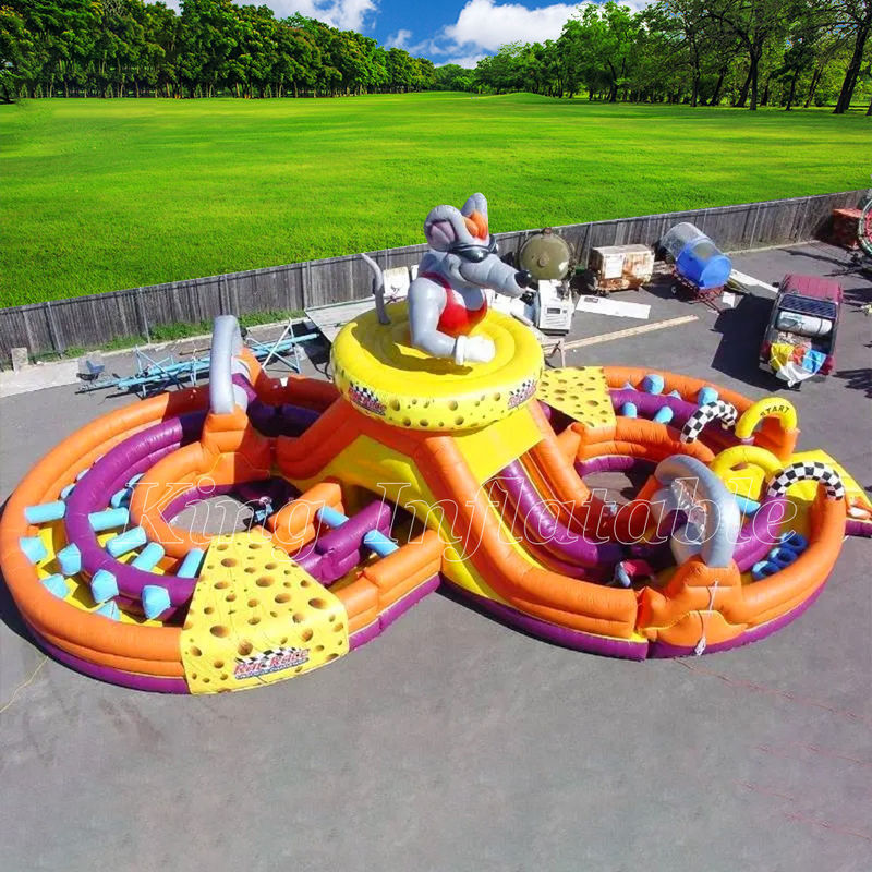 आउटडोर ट्रैक्टर रन inflatable बाधा पाठ्यक्रम ट्रैक्टर उपकरण रन inflatable बाधा पाठ्यक्रम