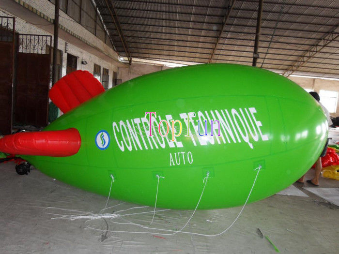 0.18 मिमी - 0.2 मिमी पीवीसी के साथ बड़ा आउटडोर हीलियम ब्लिंप inflatable विज्ञापन जमीन का गुब्बारा