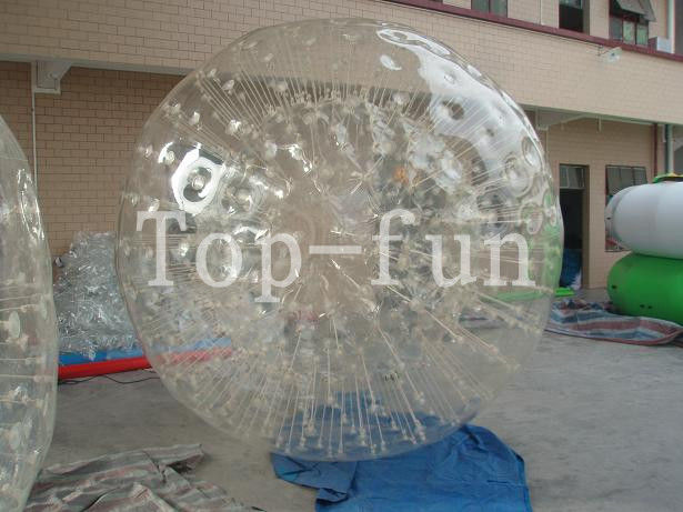1 साल की वारंटी के साथ आउटडोर स्पष्ट Inflatable Zorbing बॉल / बिग ग्लास बॉल्स