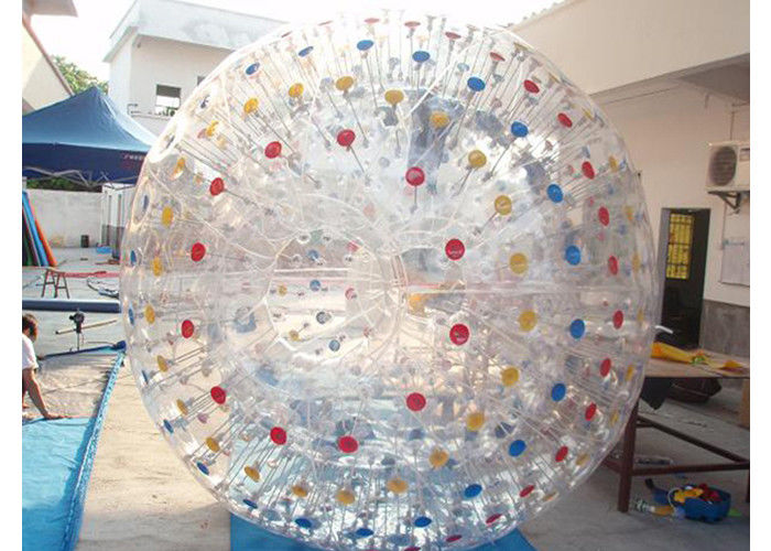 रंगीन पीवीसी Inflatable Zorb बॉल / बच्चों के लिए Inflatable रोलिंग गेंद मज़ा है