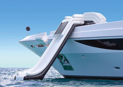 अनुकूलित पीवीसी तिरपाल वायुरोधी जल स्लाइड Inflatable यॉट स्लाइड नौका के लिए